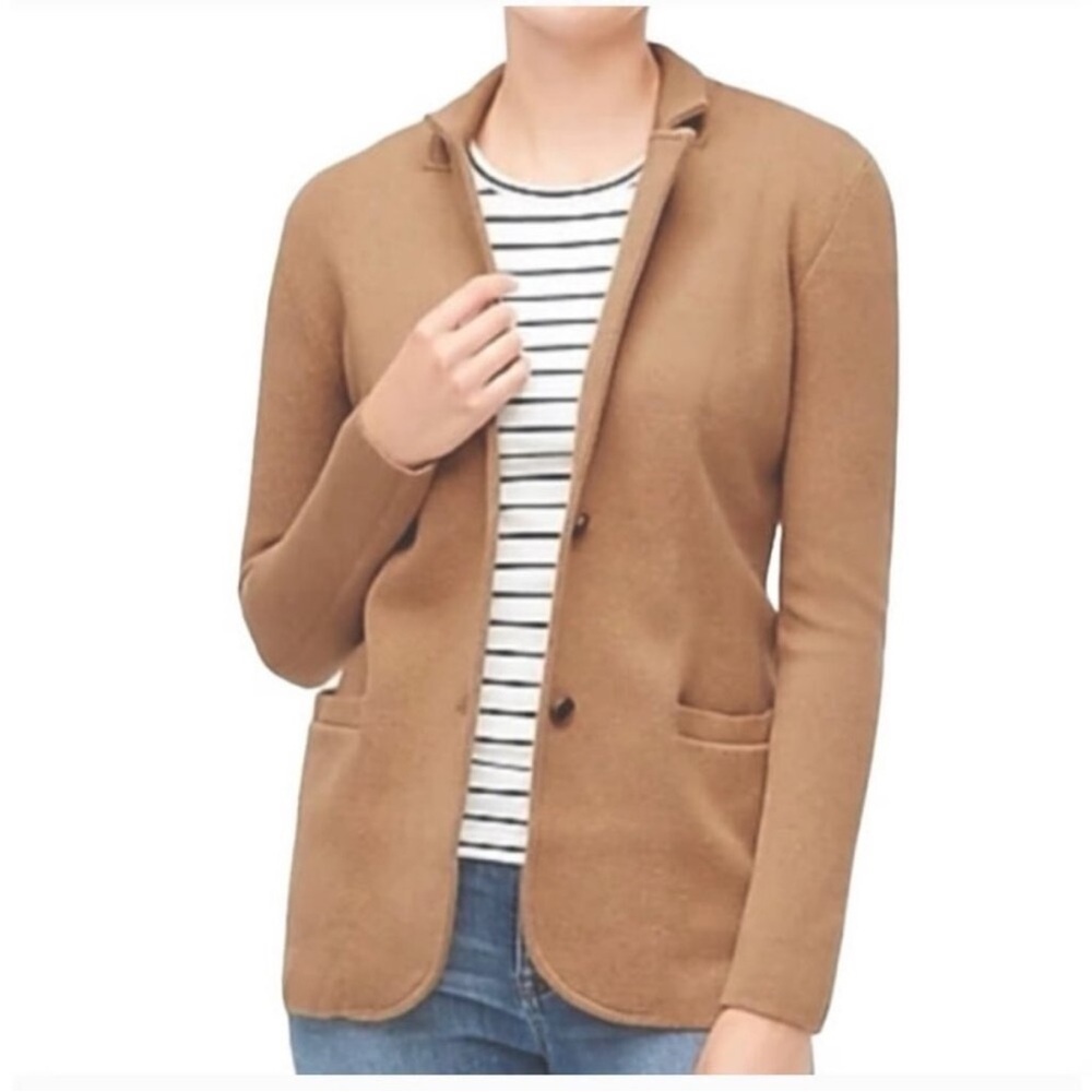 J. Crew Sweater Blazer Women's Tan Blazer